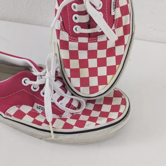 Vans Unisex Red Checkered Shoes Size Mens 7 Womens 8.5 (507452) - Picture 11 of 12